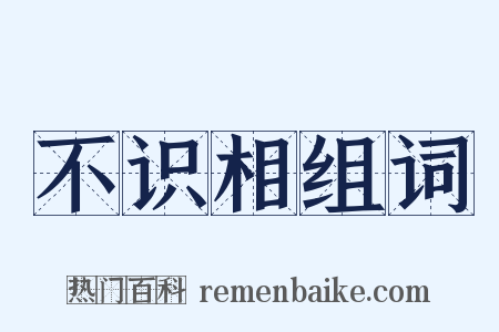 不识相组词是什么意思的图片